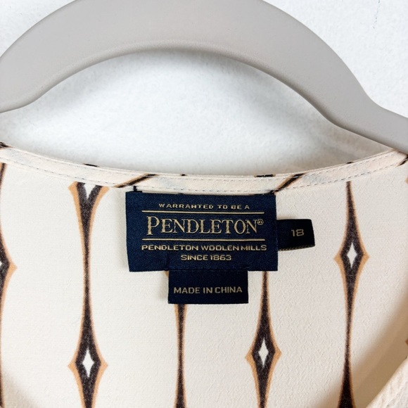 NWT Pendleton Belted Long Sleeve Viscose Blouse Sz 18 - Picture 4 of 10